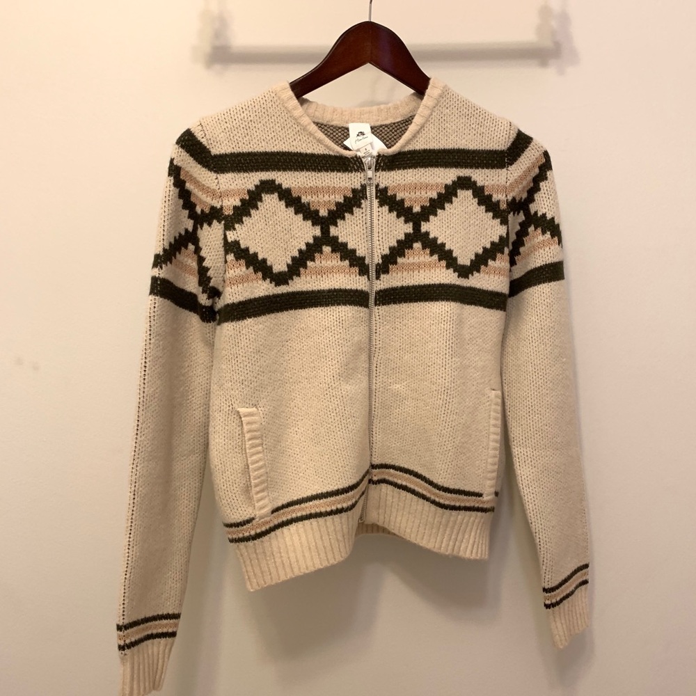 Flawless Vintage Style Zip Up Cardigan Size S